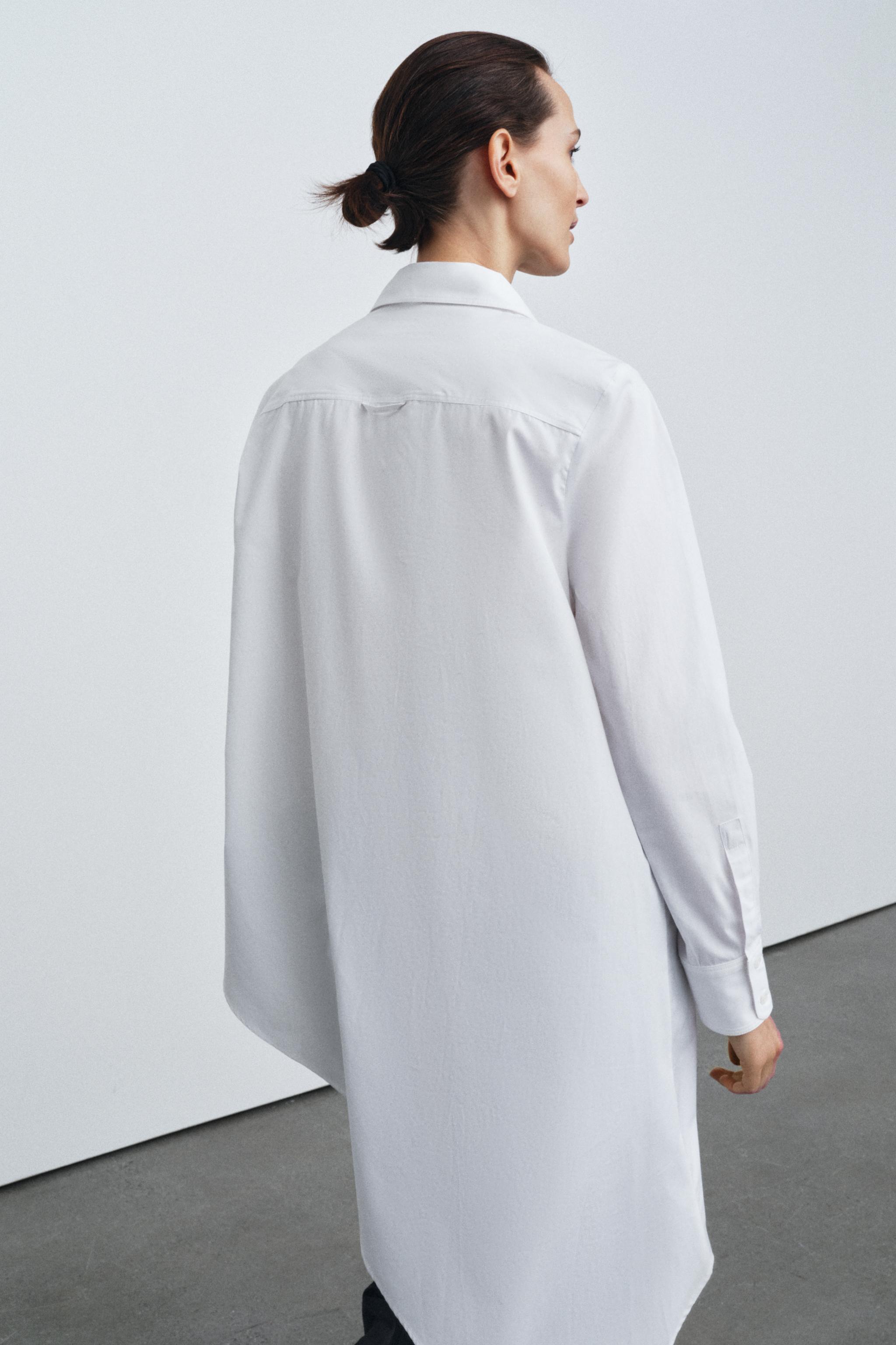 ZW COLLECTION ASYMMETRIC POPLIN SHIRT